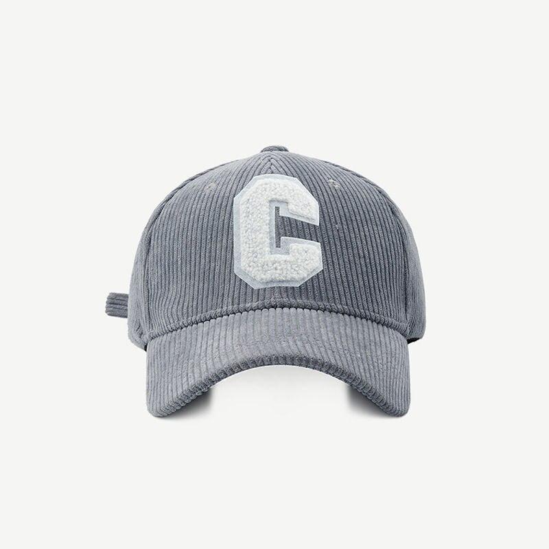 Fashion Corduroy Baseball Cap Ladies Letter C Snapback Hat Women Shopping Dress Up Adjustable Casual Caps Hip Hop Hats