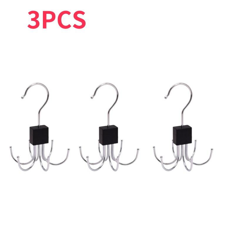 1-16pcs 360° Rotating Belt Hanger Durable Metal Organizer for Belts Scarves Ties Bra Home Dorm Storage Rack for Clothes Hangers Cup Holders 5