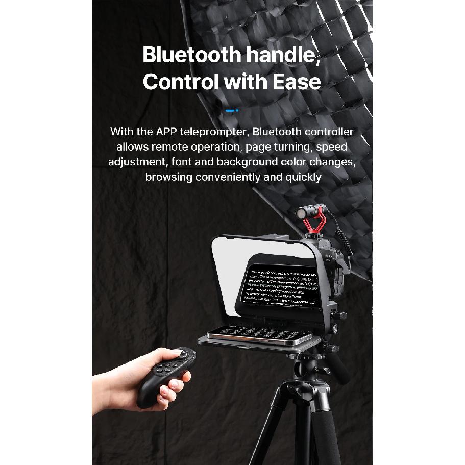 Ulanzi RT02 Teleprompter Universal Prompter Câmera DSLR Smartphone Tablet Laptop Teleprompter Transmissão ao Vivo Gravação de Vídeo