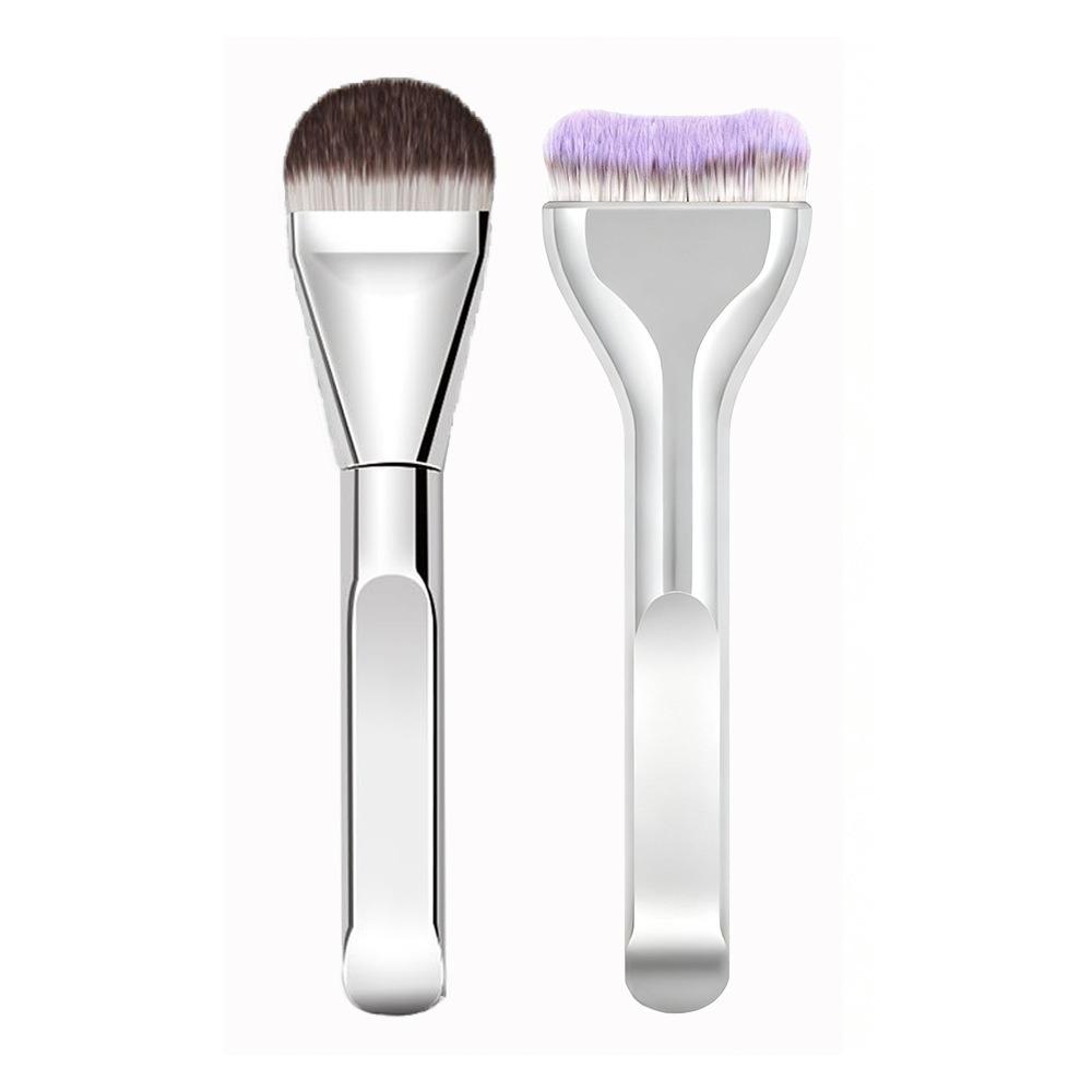 2Pcs Soft Bristle Foundation Makeup Brushes Powder Concealer Applicator  Makeup Application