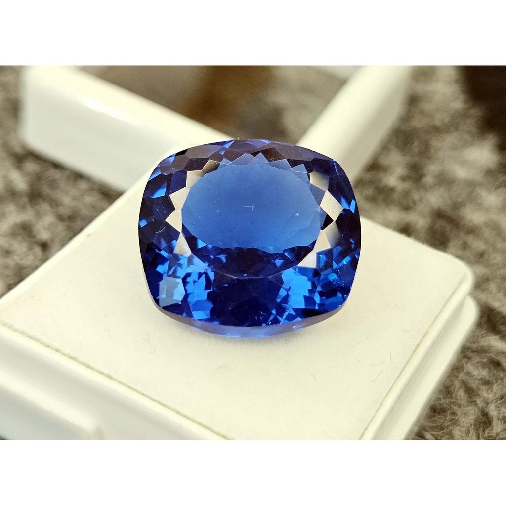 Blue Tanzanite Natural 16-17 Ct Cushion Cut Beautiful Certified Loose Gemstone