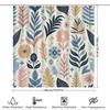 Decorative Shower Curtains Made Of Polyester Fabric Featuring A Colorful Leaf Pattern Suitable For Bathroom Decor In Various Siz