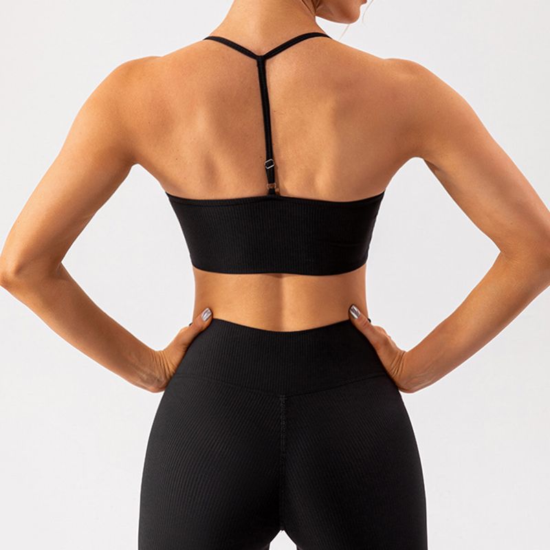 T-Type Beauty Back Exercise Underwear Women's Shockproof Push-up Pilates Tops Workout Clothes Vest Yoga Clothes Bra Outwear