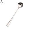 Stainless Steel Coffee Spoon Pointed Stirring Spoon Round-Tipped Spoon Ice Spoon Long-Handled Spoon Thickened