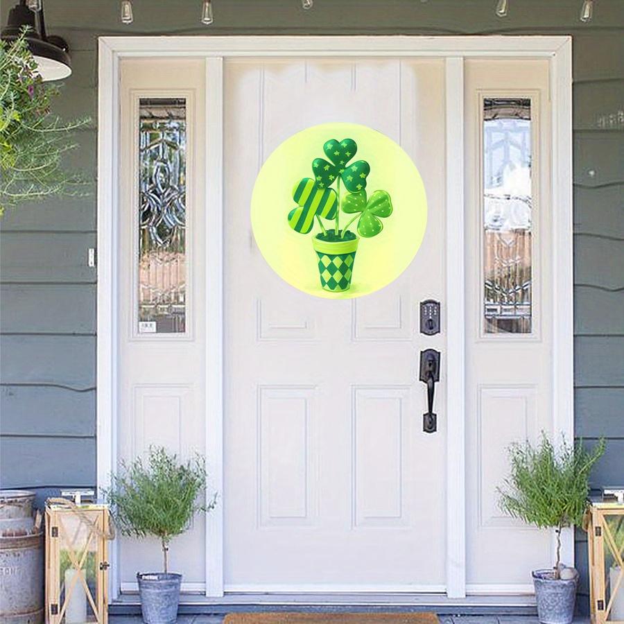 2D Flat 20cm szczęśliwy dzień św. Patryka kapelusz drewniany wiszący na ścianę dekoracja - balon samochodowy uniwersalny drewniany wisiorek świąteczny, dekoracja domu, powitalny znak na imprezę