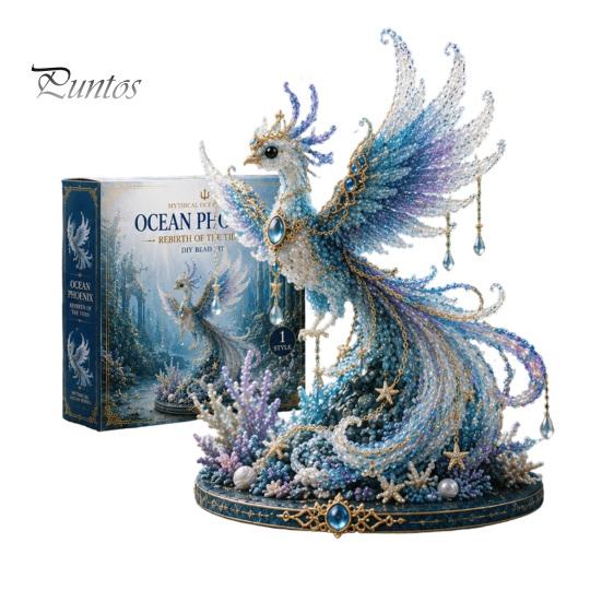 DIY Bead Kit Mythical Ocean for Beginners, 3D Beaded Animal Making with Instructions, Crystal Unique Sea Designs Beads and Pattern Guide, Underwater