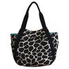 Hanna Hula Round Tote Bag, Giraffe Black, 40cm W X 34cm H X 20cm D, 325g Polyester, CMO-RTT-11