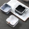 Silver-Edged Ceramic Ashtray for Hotels, Bars, Restaurants, and KTV.