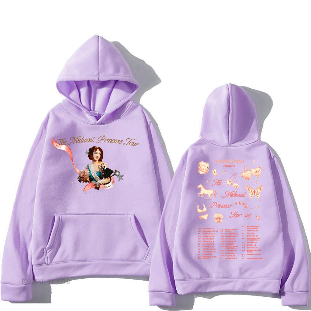 Unisex Streetwear The Midwest Princess Tour 2024 Chappell Roan Mikiny Pánské Oblečení Mikiny Podzimní Fleece Pohodlné Oblečení