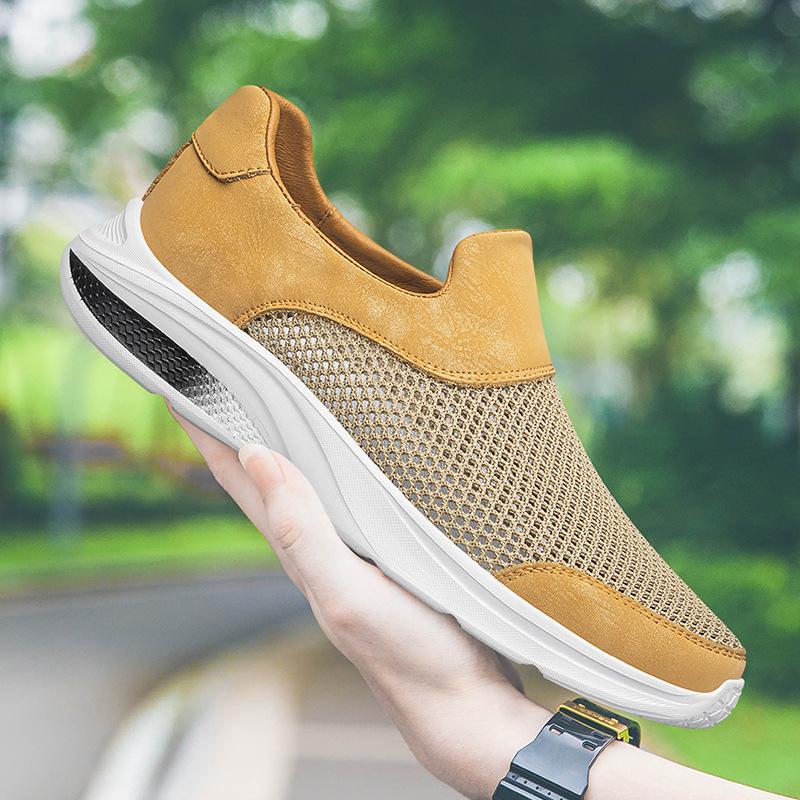 

Men s shoes 2025 summer new simple wind soft sole one pedal casual shoes youth mesh breathable sports trendy shoes 39