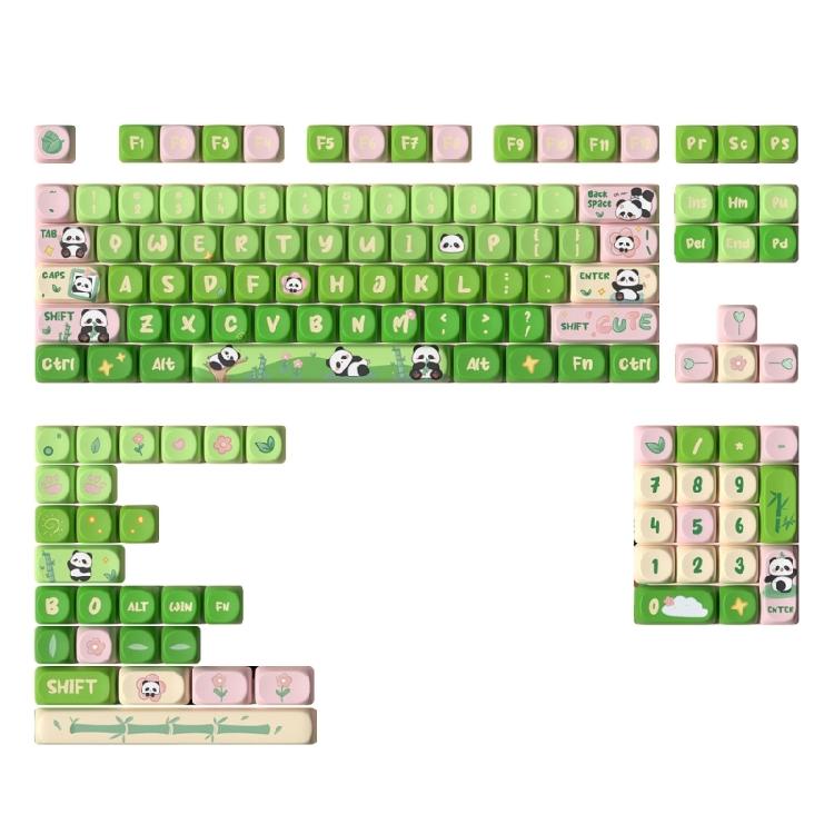 PBT Cartoon Keycap Set For 131Keys Colorful Candy Bear Theme MOA Height Keycap for Mechanical Keyboards Keycaps 1