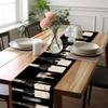 Wine Bottle Pattern Table Runner, Minimalist Modern Dining Table Decoration, Creative Table Cloth