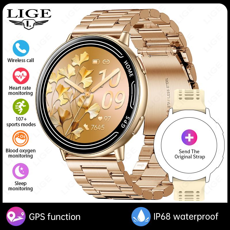 GPS Smart Watch Heart Rate Monitoring Bluetooth Call Outdoor Sports 1ATM Waterproof 1.39 Inch Screen Men Woman Smartwatch