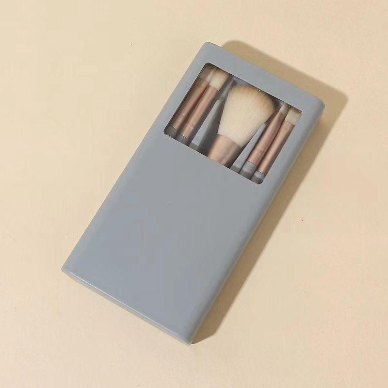 New 5-Piece Mirrored Makeup Brush Set With A Window Portable And Multifunctional Eyeshadow Makeup Tool