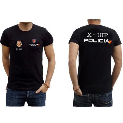 Cheavyweight Streetwear Anime Spain Nacional Policias UIP Policia Short Sleeve 100% Cotton Casual T-shirts Loose Top Size S-5XL