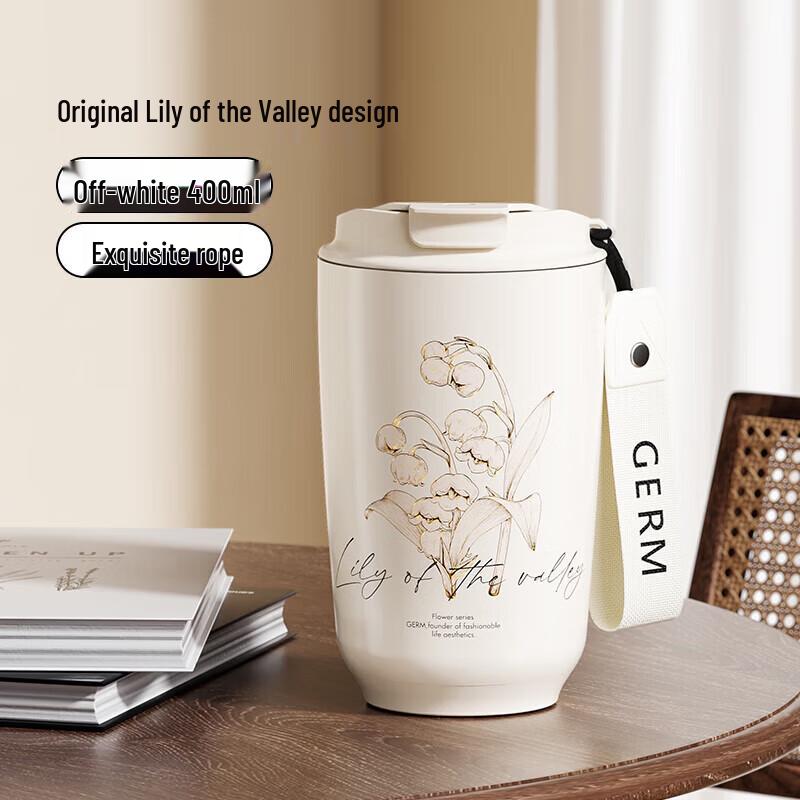 

Germ Lily of the Valley 316SS Insulated Coffee Mug