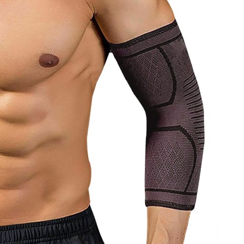 

USK STORE Elbow Support, Thin, Single Sleeve, for Muscle Training, Sports, Joint Pain, and Training, Black (M, Black)