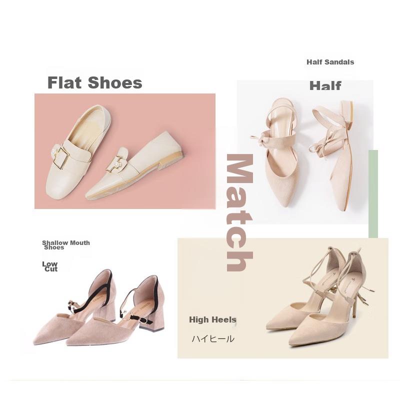 LangSha Women's High Heel Shoes, Forefoot Pads, Summer Thin Style, Open-Toe Silicone Invisible Socks, Non-Slip And Anti-Friction, 6 Pairs