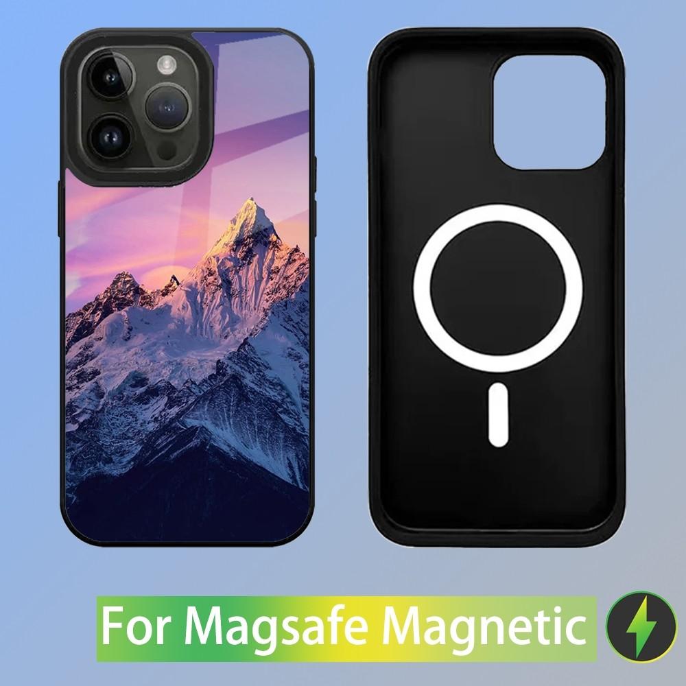 

Snow Mountain Phone Case For iPhone 16,15,14,13,12,11,Plus,Pro,Max Mini Magsafe Magnetic Wireless Charging iPhone11PRO