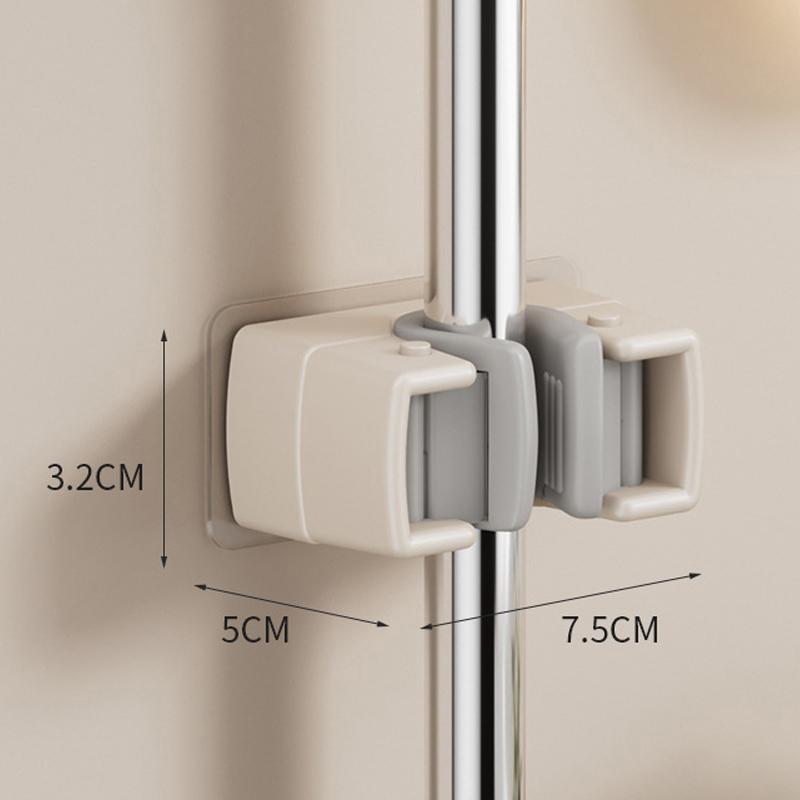 Настенный держатель для швабры Крючок для самоклеящейся швабры Органайзер для швабры Подставка для щетки Метла Вешалка для швабры Кухня Ванная комната Аксессуары для хранения 1113₽
