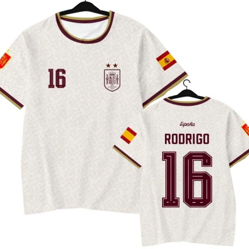 2026 Spanish Team Yamal Player Edition Football Shirt, Quick Drying Short Sleeved T-shirt, Family Kids Tees