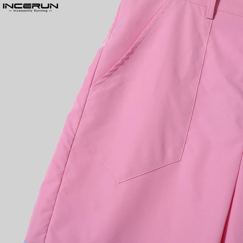 INCERUN Pánské letní síťované kalhoty s přechodem na kravatu s vysokým pasem Dye Patchwork