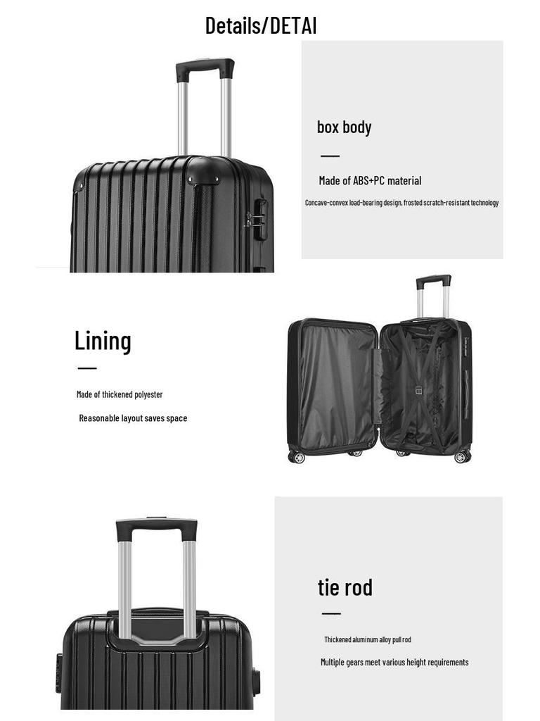 20-Inch Fixed Spot Corner Protector Trolley Luggage – ABS Travel Suitcase Bag with Printed Logo, Ideal As a Business Gift.