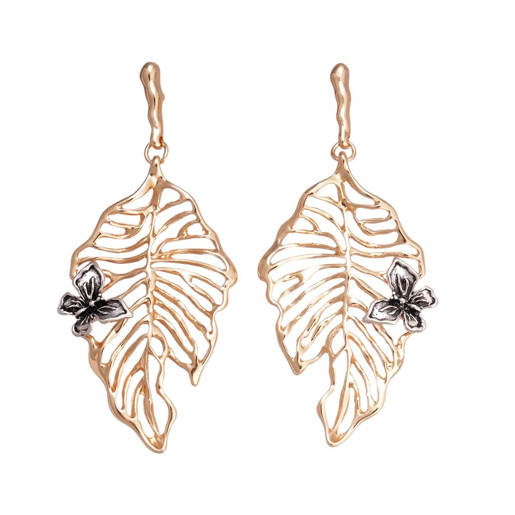 Butterfly Hollow Leaf Earrings, High-end and Unique Earrings