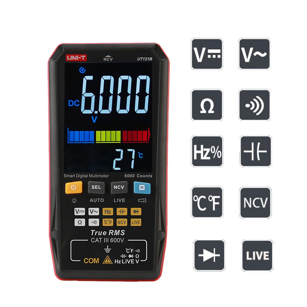 UNI-T UT121B Smart Digital Multimeter Mini Portable Universal Tester Multiple Meter Voltmeter with