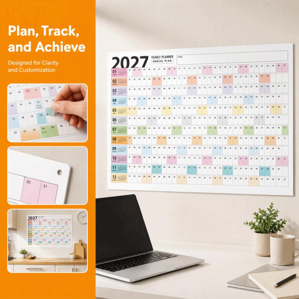 Wall Mounted Wall Calendar Large To Do List Planner Durable Schedule Organizer  Office Supplies