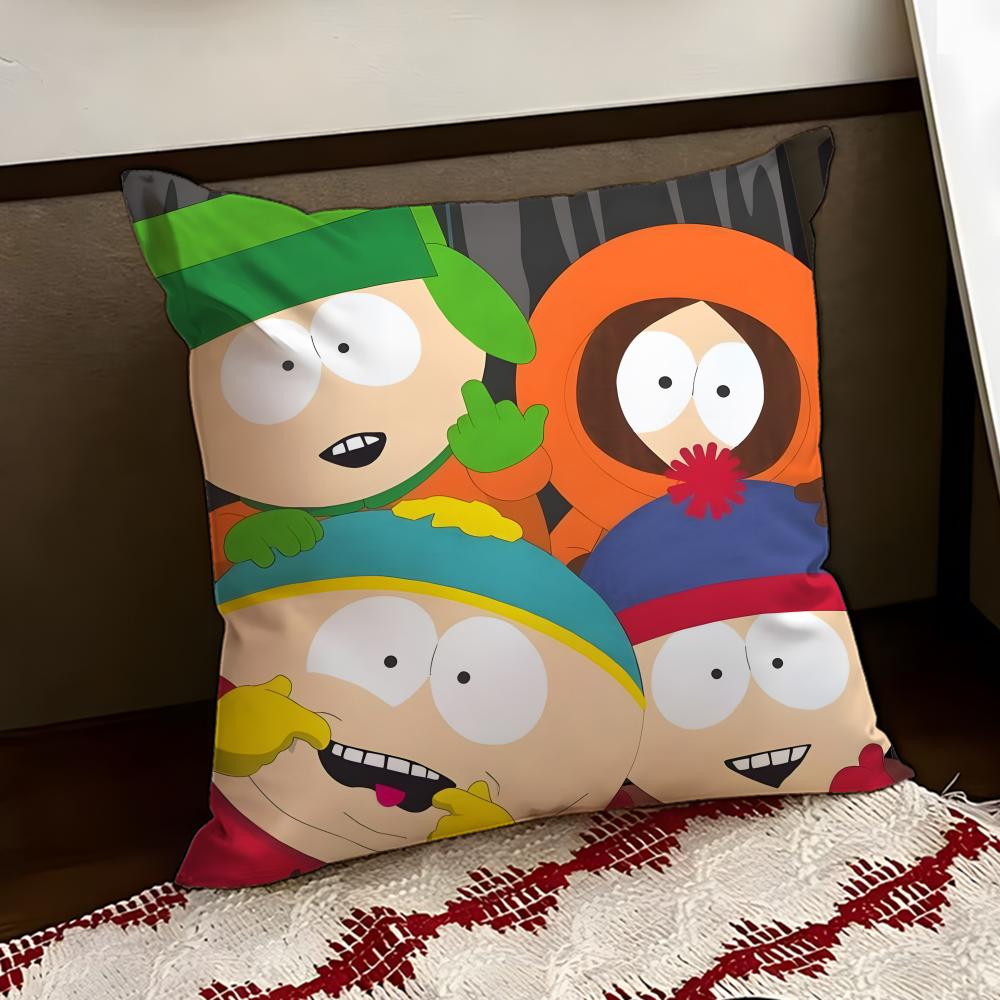 Cartoon Anime SSouth PPark Cushion Cover Reversible Soft Durable Pillow Cover Home Car MultiScene Use for Daily Comfort