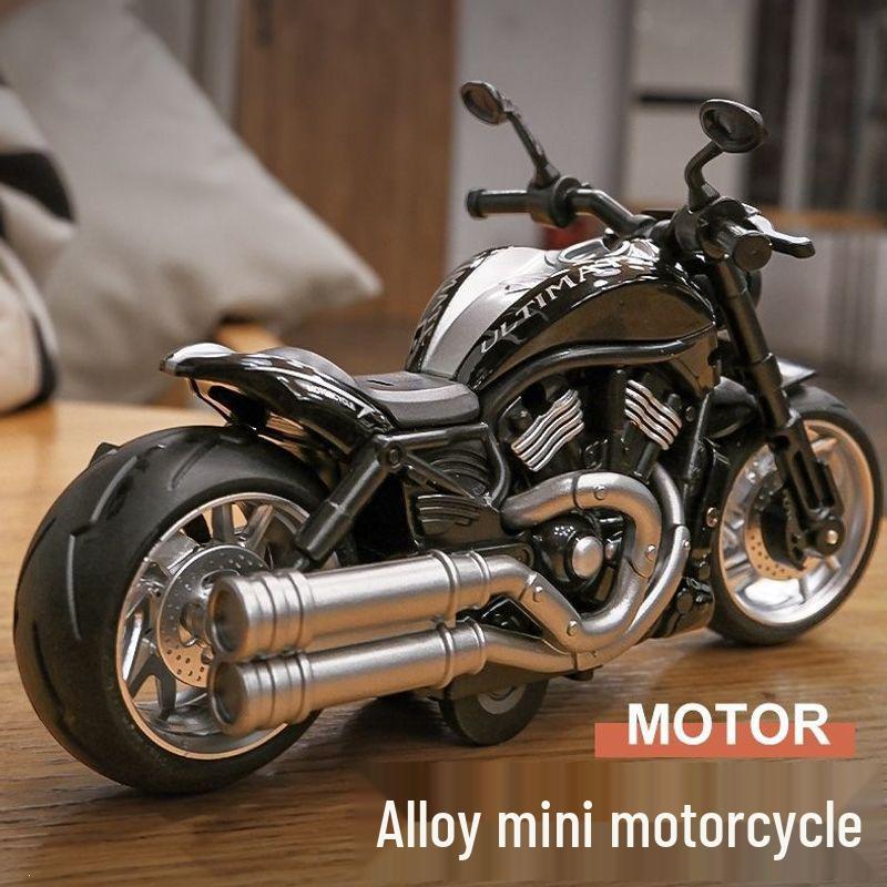 Alloy Motorcycle Model Toy for Boys - Racing Car Ornament and Decompression Toy