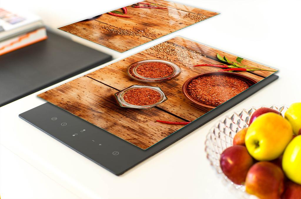 SZKLANA PŁYTA OCHRONNA DO KUCHNI 65x52 CHILLI