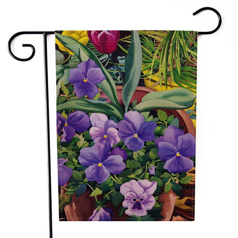 Elegant European Bee & Flower Garden Flag - Stylish Outdoor Decor