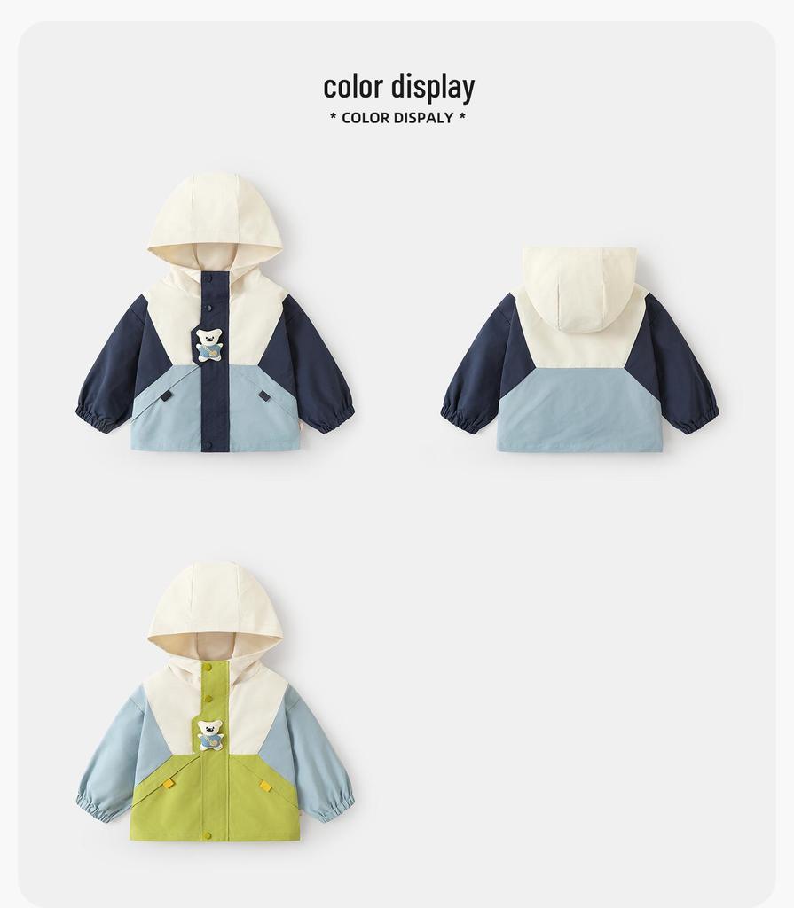 Kaka Panda Kids' Waterproof Spring Jacket: Outdoor Casual Top for Boys & Girls