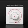 Qisheng 220V LED Dimmer Switch, 630W Front Cut for Incandescent Lamps