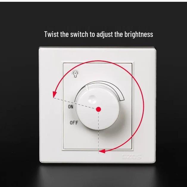 Qisheng 220V LED Dimmer Switch, 630W Front Cut for Incandescent Lamps