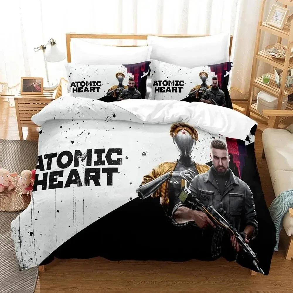 Game Atomic Heart Bedding Set Duvet Cover Bed Set Quilt Cover Pillowcase Comforter King Queen Size Boys Adult Bedding Set
