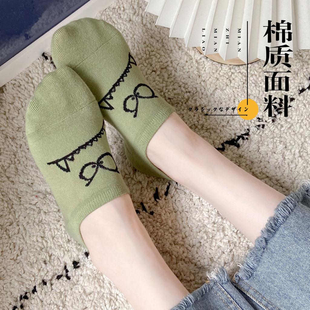 Socks Summer Breathable Boat Socks Trendy Cotton Socks Silicone Anti-Heel Invisible Socks Socks