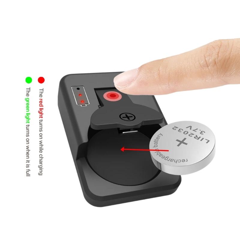 Type C Lithium Coin Battery Charger Widely Charging for LIR1025,LIR1220,LIR1254,LIR1620,LIR1632,LIR2016,LIR2025 Battery