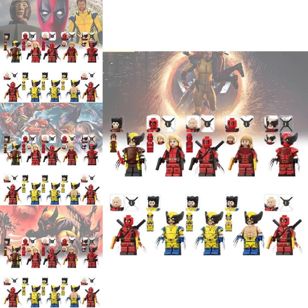 Heroes Series Wolverine And Deadpool Building Block Action Figures Set