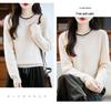 100% Pure Wool Lazy Style Loose Knit Cashmere Pullover Sweater, Round Neck, Autumn/Winter.