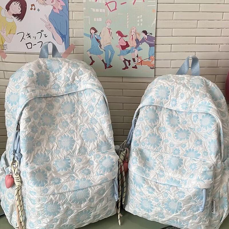 Li Shen Floral Print School Backpack