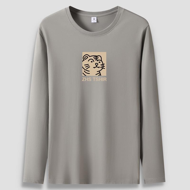 

Tiger Cub S-5XL Мужская футболка с длинными рукавами из чистого хлопка, повседневные свитера большого размера S хаки