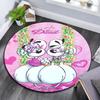 Diddl Pattern Round rug,Carpet Rug for Living Room Bedroom Playroom ,Non-slip Floor Mat,Holiday Gifts and Birthday Gifts.