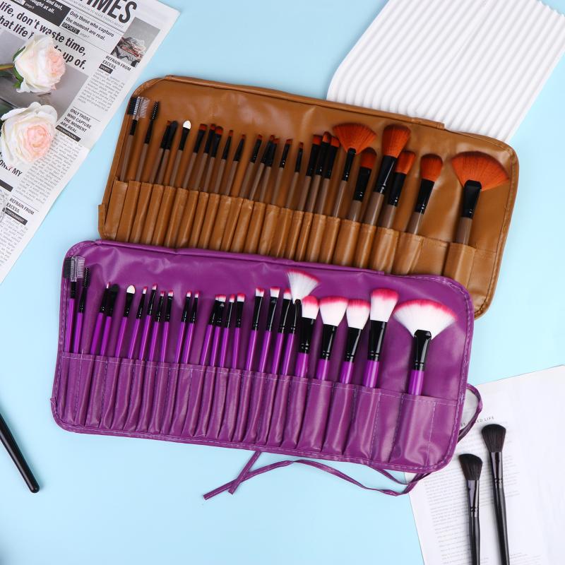 24Pcs Makeup Brush Sets Professional Cosmetics Brushes Eyebrow Powder Foundation Shadows Pinceaux Make Up Tools With Storage Bag