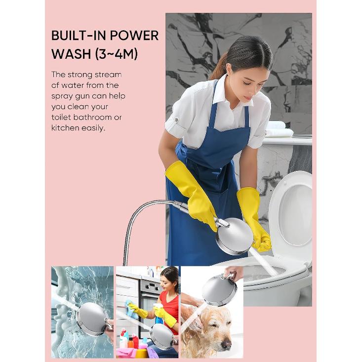 Filtered Shower Head with Handheld, High Pressure 7 Spray Mode Showerhead with Filters, Water Softener Filters for Hard Water - Remove Chlorine -