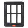 Dog Screen Door Plastic Easy Access Enhanced Ventilation Multifunctional Pet Screen Door Black
