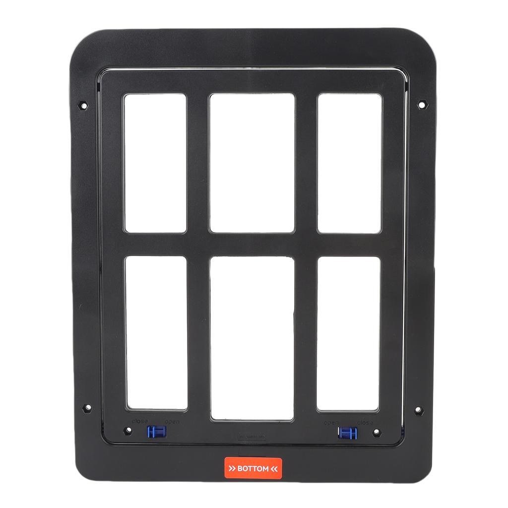 Dog Screen Door Plastic Easy Access Enhanced Ventilation Multifunctional Pet Screen Door Black