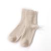 Unisex Cashmere Mid-Calf Socks: Warm, Odor-Resistant, Sweat-Absorbing, Thick Knit for Autumn/Winter.